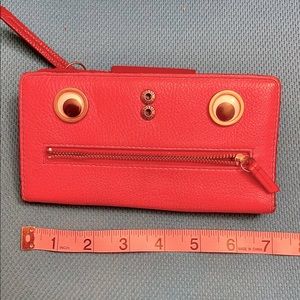 Pink eyeball Fossil wallet
